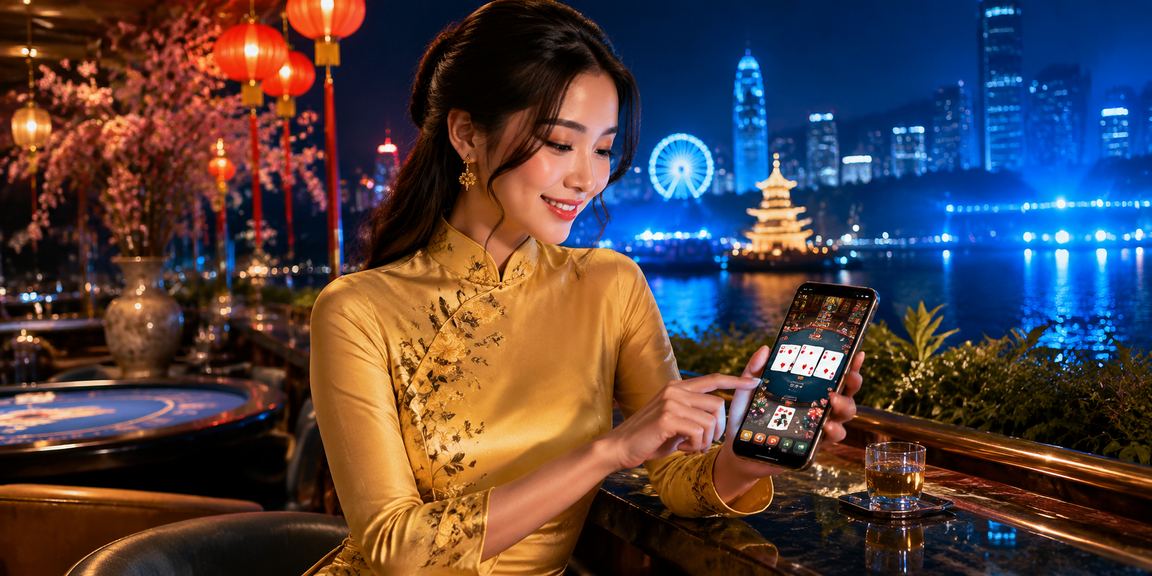 Người chơi bài tại Hà Nội trong trang phục áo dài truyền thống – hình ảnh giải trí có văn hóa
