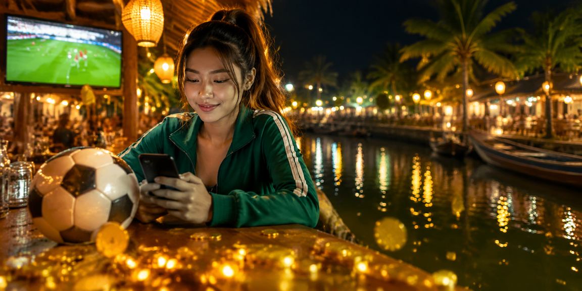 Không gian cá cược hiện đại tại Việt Nam với giao diện màn hình sáng và người chơi tập trung